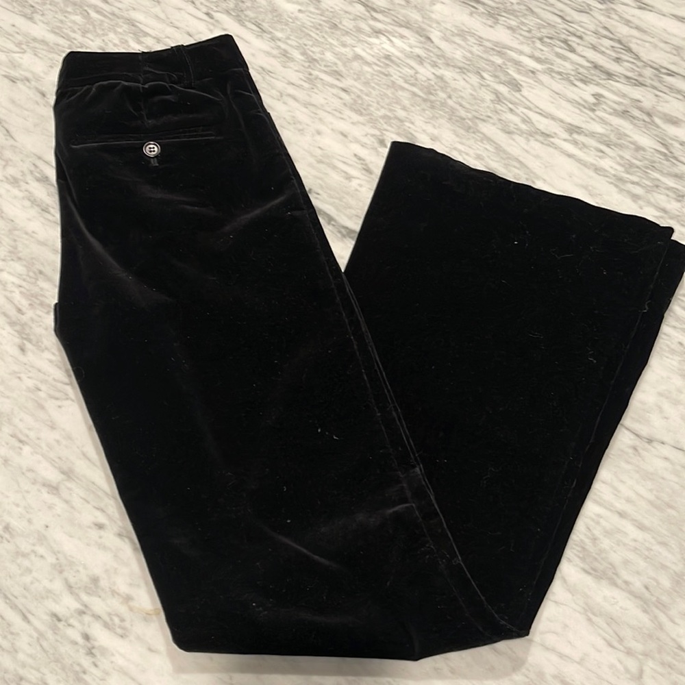 Theory velvet wide leg pants